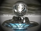 This is a Khanda fused with art to make Sikh Art